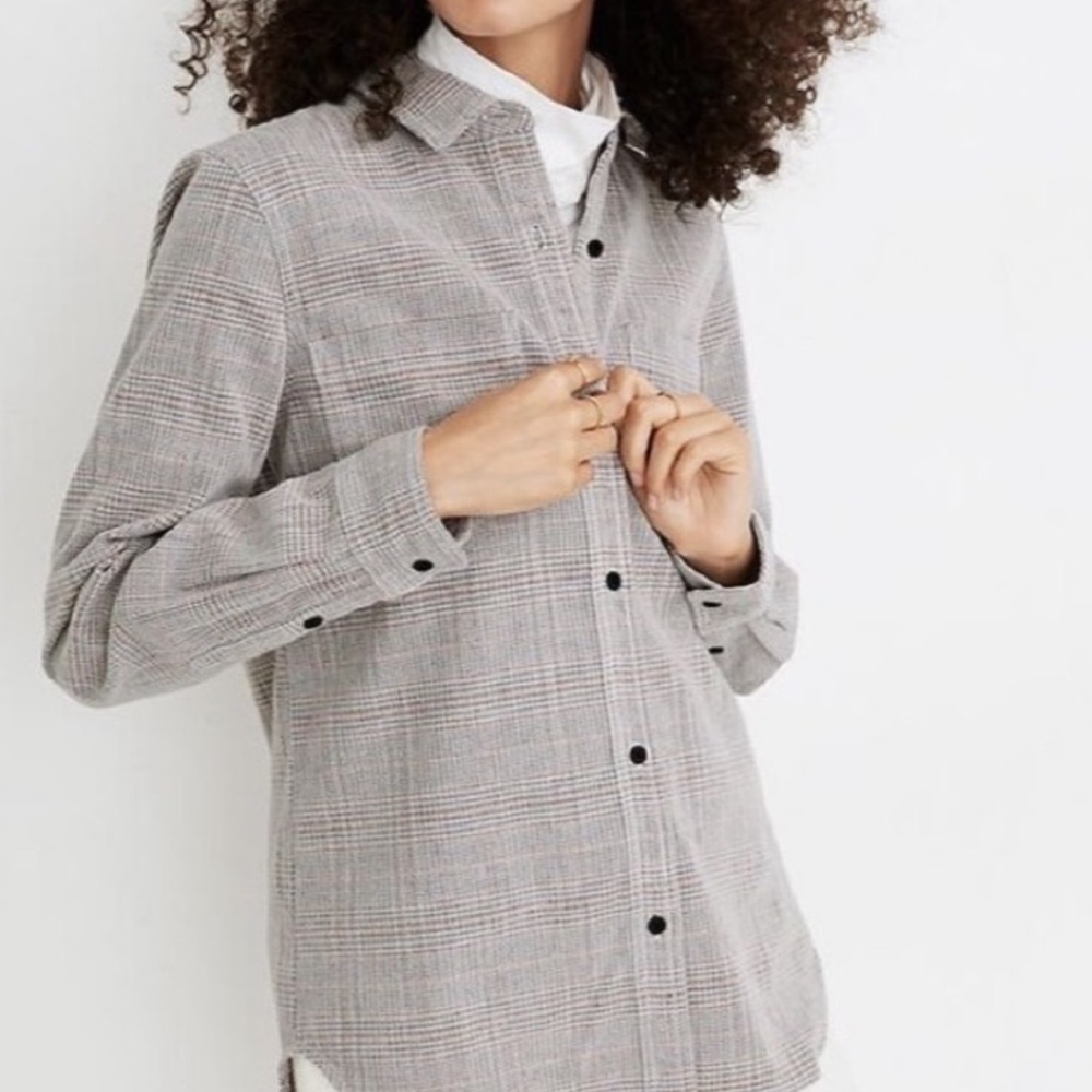 Madewell Corduroy Classic Ex-Boyfriend Shirt in Dermott Plaid